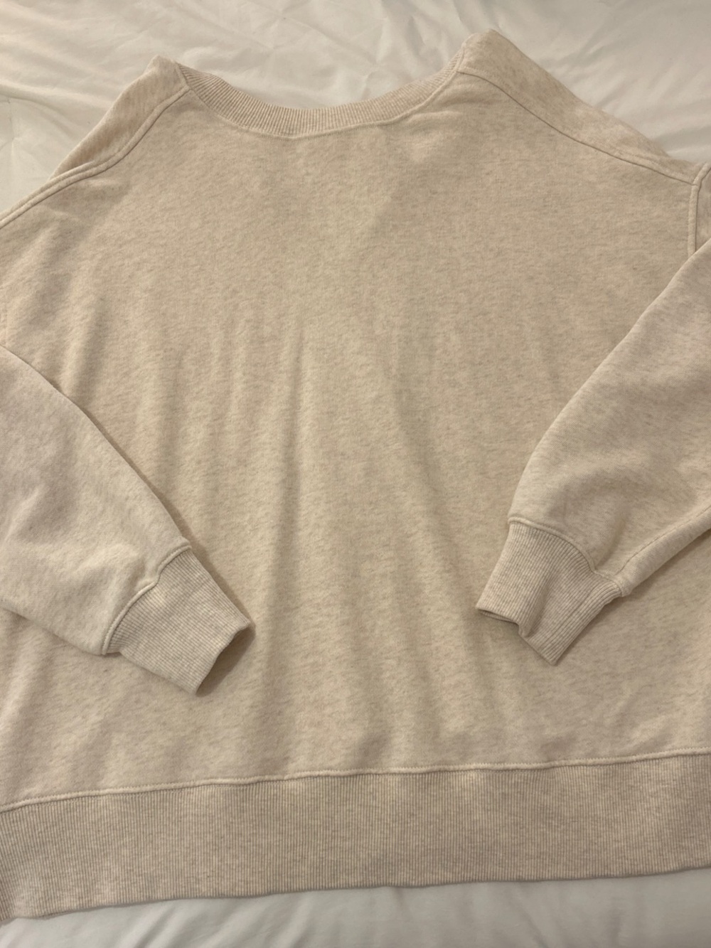 Aerie Big Chill Bow Sweatshirt in Beige - Picture 2 of 5